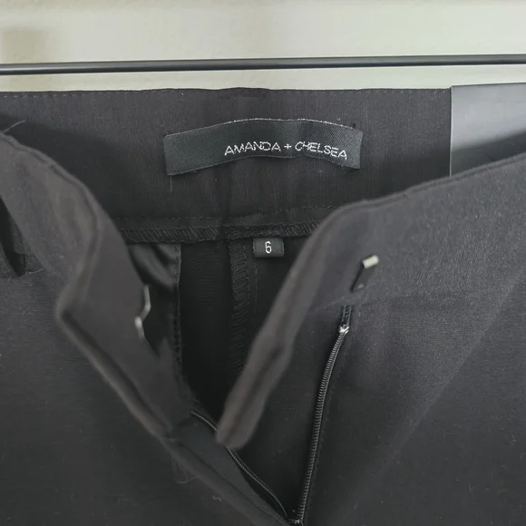 NWT Amanda & Chelsea Black Straight Leg Ankle Pants Size 6 + Free Top - Picture 6 of 8